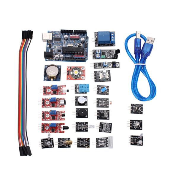 Quality 24Pcs Arduino Sensor Kit With UNO R3 Development Board DHT11 Sensor for sale