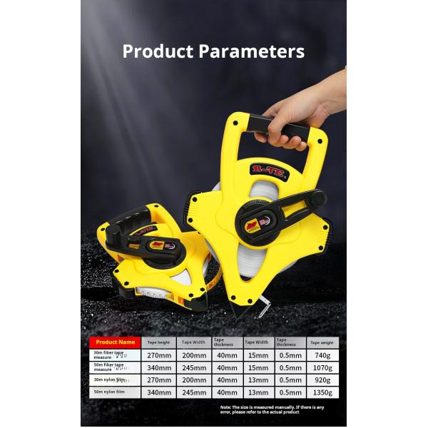 13mm Metric Steel Tape Measure 30M Nylon Coated Engineers Scale Tape Washable