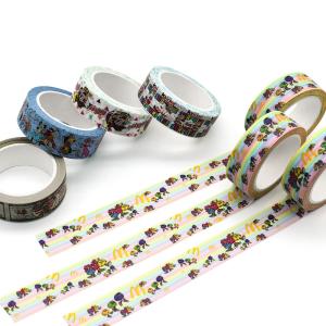 China CMYK Printed Patterned Japanese Washi Masking Tape Length 10m on sale