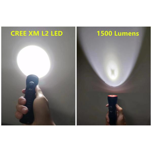 Underwater 100M 1500 Lumens Diving Flashlight Rechargeable 26650 Battery