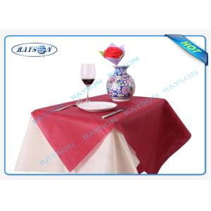 Full Color Range Disposable Non Woven Tablecloth in Green Yellow Orange