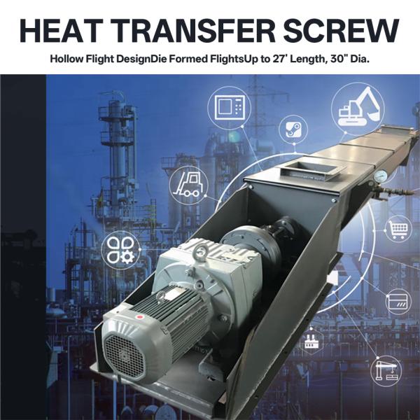 Custom Steam Heat Thermal Screw Conveyor for Biomass 1 Year Warranty