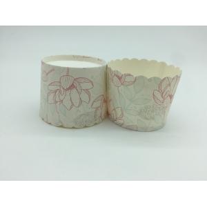 Graceful Cupcake Baking Cups Paper Muffin Molds White Flower Pattern Oil - Proof