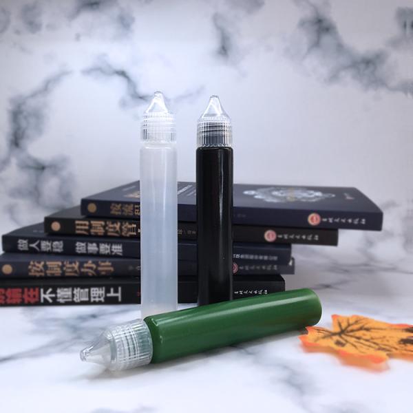 Round Shape Customized Logo E Liquid Bottles In PET Childproof Neck Type Protection