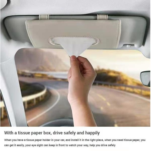 Quality Embossed Leather Car Tissue Box tissue holder for tissues, trash bags and rain coat small and light high quality leather for sale