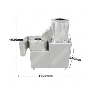 Cutting 400Kg/Hour Potato Chips Automatic Washing Peeling Slicer Machine