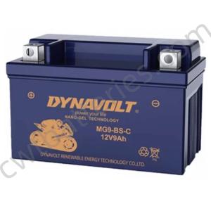 DYNAVOLT MG9-BS-C Nano Gel Series Motorcycle Battery 12V 9Ah Maintenance Free