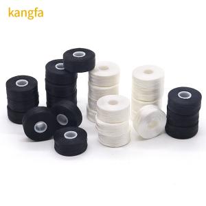 L Type Side Less 144pcs/box Polyester Pre-wound Bobbins Threads White 75D/2 High