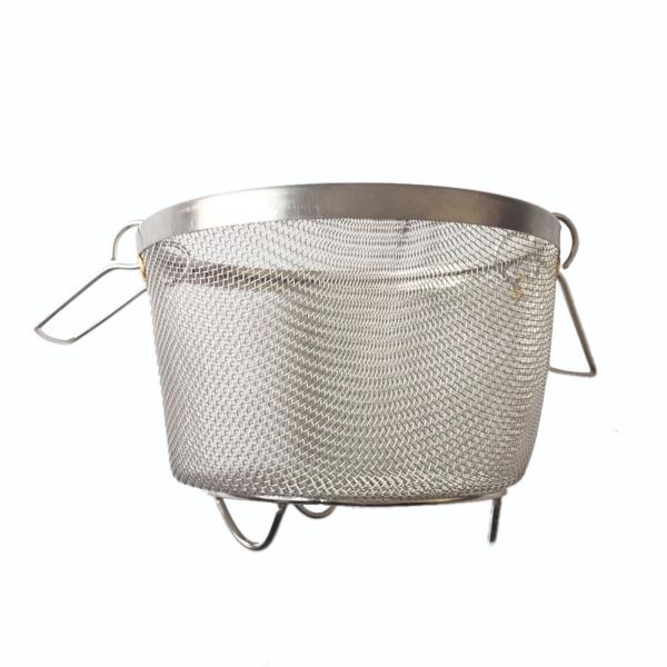Silicone Handle BF04 Stainless Steel Mesh Filter Baskets Metal Steamer 6QT