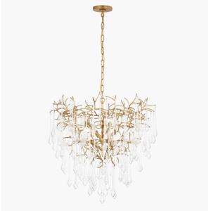 China JN 5220 Rayne 31 Chandelier With Gilded Lron Finish Clear Glass Shade on sale
