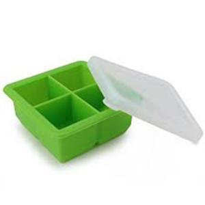 Fancy reusable silicone 4 square ice cube tray high quality silicone food gtade