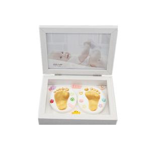 Modern Baby Keepsake Box Hand And Foot Prints Souvenir Children / Baby Folding