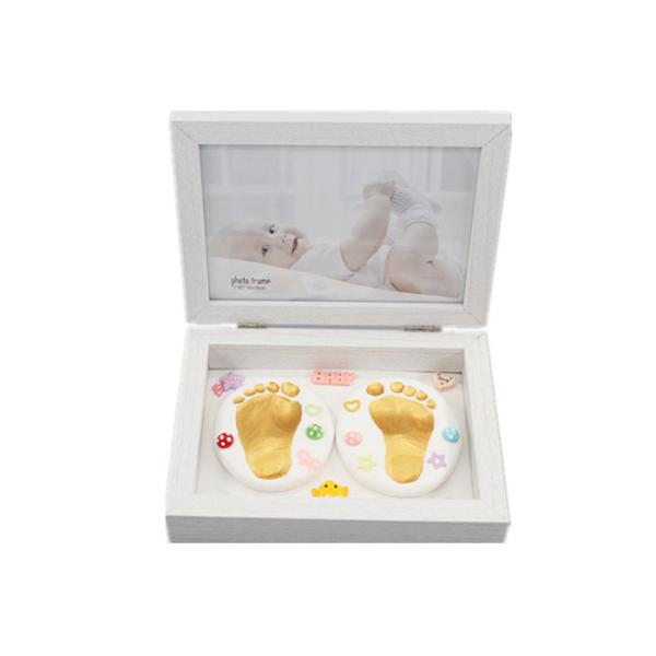 Modern Baby Keepsake Box Hand And Foot Prints Souvenir Children / Baby Folding
