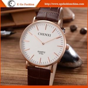 Wholesale 076A Genuine Leather Watch PU Leather Strap Watches Unisex Watch Sports Watch Casual Watch from china suppliers