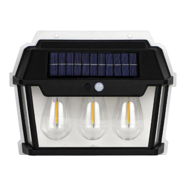 Customizable Three Light Source Solar Charging Induction Wall Bracket Light for PC ABS