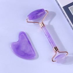 Rose Quartz Crystal Face Jade Roller Anti Aging Logo Customized
