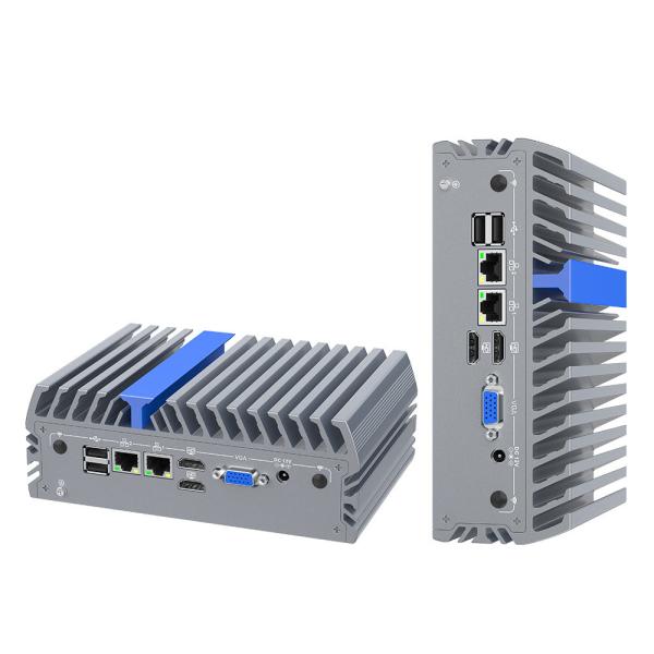 Quality N100 Mini Computer 2 Lan 2 USB 2.0 VESA Mount Linux Mini Pc For Programming for sale