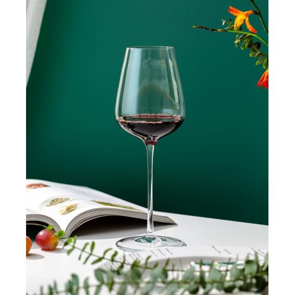 18 Ounce Glass Drinking Goblets Transparent 515ml Long Stem Crystal Wine Glasses