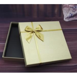Matt Lamination Butterfly Ribbon Closure Rigid Cardboard Gift Boxes