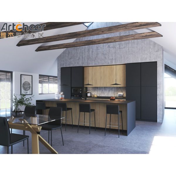 Eco-Friendly Fireproof Modular Kitchen Cabinets with Custom Size Options
