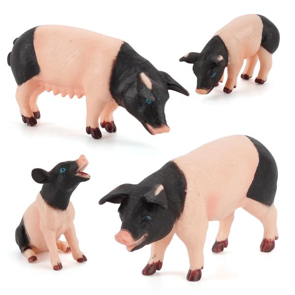 Quality 2-3 Inches Plastic Farm Animals Figures Pig Each Figure Measures Approximately for sale