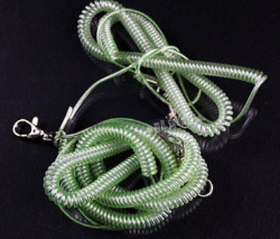 5meter 8meter thumb trigger hook light green fish spring lanyard protection coil
