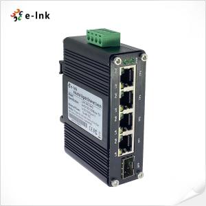 China 4 Port 10/100/1000T PoE Mini Industrial Ethernet Switch 1 Port 100/1000X SFP Ethernet Switch on sale