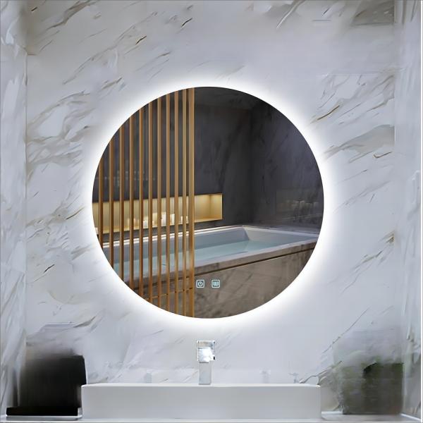 Customized Size LED Bathroom Mirror Light for Frameless Wall and Smart Touch Screen