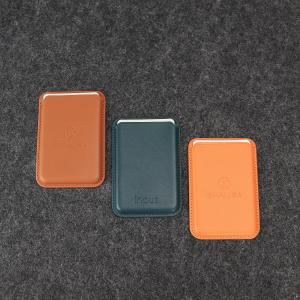 PU Leather Magnetic Magsafe Wallet Card Holder With N52 Strong Magnets 25 Color