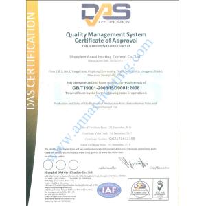 heating element Certifications