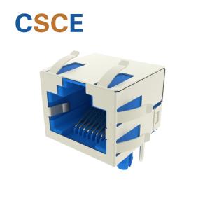 1 Port Shielded RJ45 Jack / 8 Pin Ethernet Connector 10 / 100 Base - T