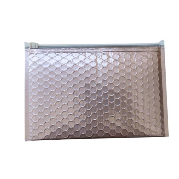 Fleixble Packaging Zipper Bubble Bags , Silver Matt Aluminun Foil Bubble Zipper