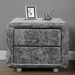 China Fabric Two Drawer Bedside Table on sale
