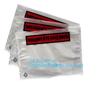 China supplier self adhesive water proof clear packing list envelope, Poly