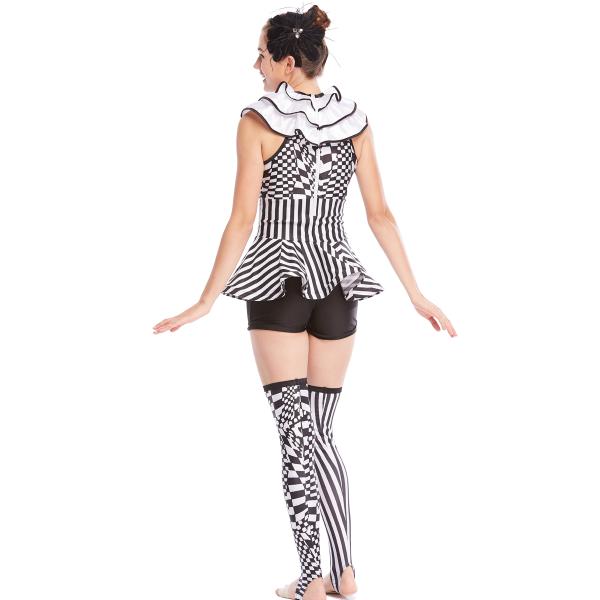 MiDee Charactors Costume Modern Design Unitard Halter Neck Sleeves Jumpsuits