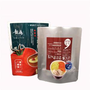 China 50um To 200um Custom Plastic Bags For Food With Euro Hole And Window PA on sale