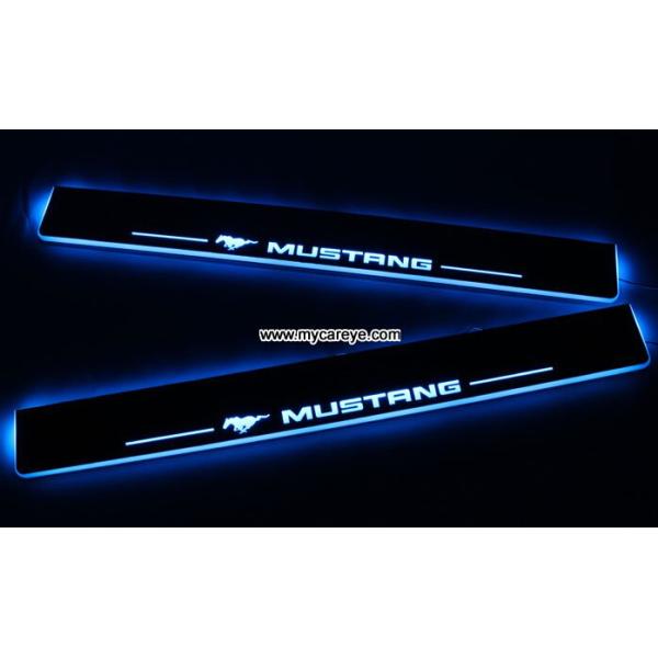 Ford Mustang car moving door floor lights LED door scuff plate light