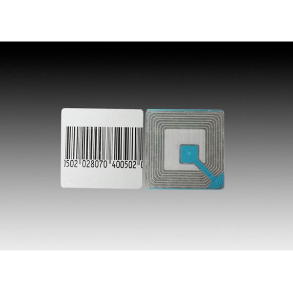 8.2mhz White RF Sticker Labels High Viscosity Deactivatable / Non-Deactivatable