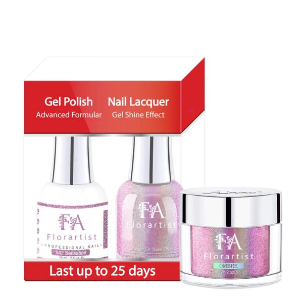 High Quality Wholesale Colored 3 in 1 Gel Nail Polish and Dipping Powder Dipping Powder Nail System