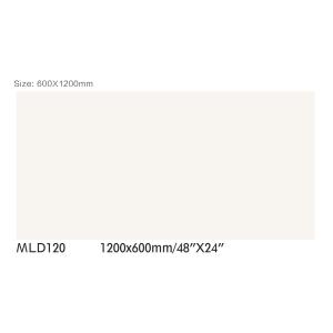 White Soft Glazed Porcelain Tile 600x1200mm AAA Grade Clay