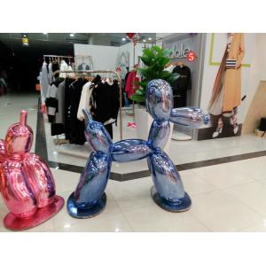 Wholesale customize size hotel mall decoration dog statue with metal color as decoration statue in shop/ mall /event from china suppliers