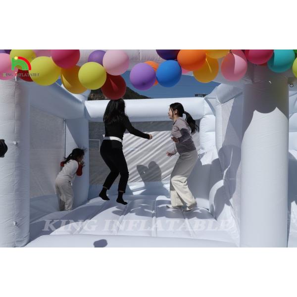 13x13x10ft Commercial White Bounce House Large Jumper Bouncy Inflatable Castle For Kids Adults With Slide & Ball Pit