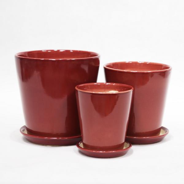 Single Ceramic Drainage Pots Lightweight For Indoor