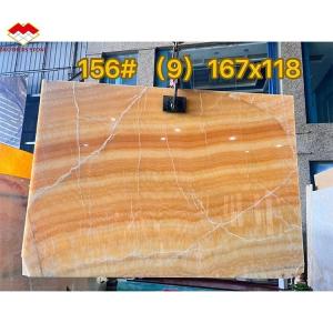 Thickness Tolerance /- 1mm Antique Book Match Yellow Onyx Marble for Lavabo