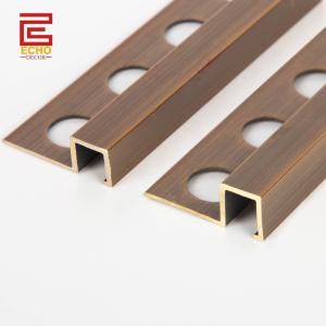 Bathroom Brass Profile Durable Solid Brass Square Edge Tile Trim