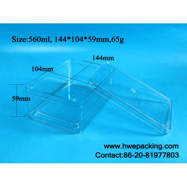 Fresh Bread Pastry 560ml Stackable PET Packaging Box For Bakery Bakeshop