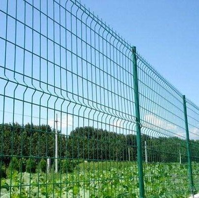 Quality 3mm 4mm 4.5mm Garden 3D Wire Mesh Fence Panel With Peach Posts for sale