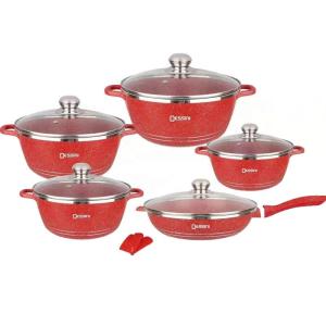 Cheap Cast 12 PCS Medical Stone Cooking Pot Set Dessini Non Stick Cookware Set