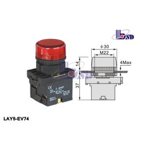 LAY5（XB2）-EV74 red color push button swithes with LED direct bulb included
