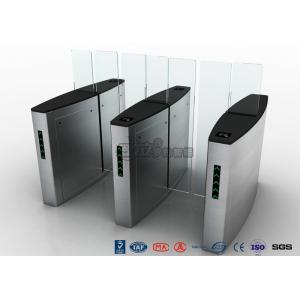 Building Access Control Turnstile Flap Barrier Automatic With Polishing Surface